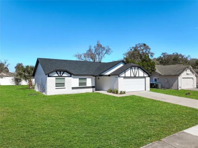 View of landscaping and driveway.