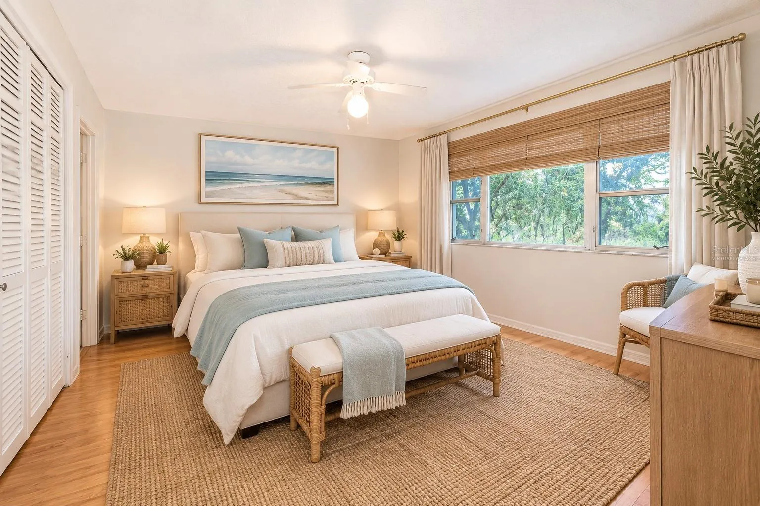 Primary bedroom Virtually staged