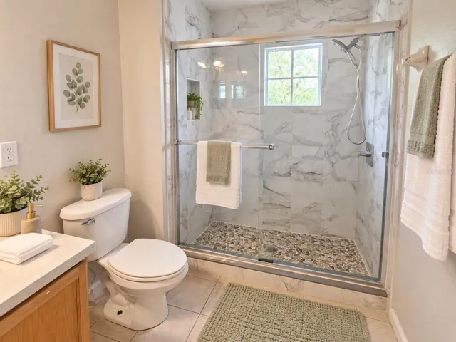 Master  bathroom virtual staging