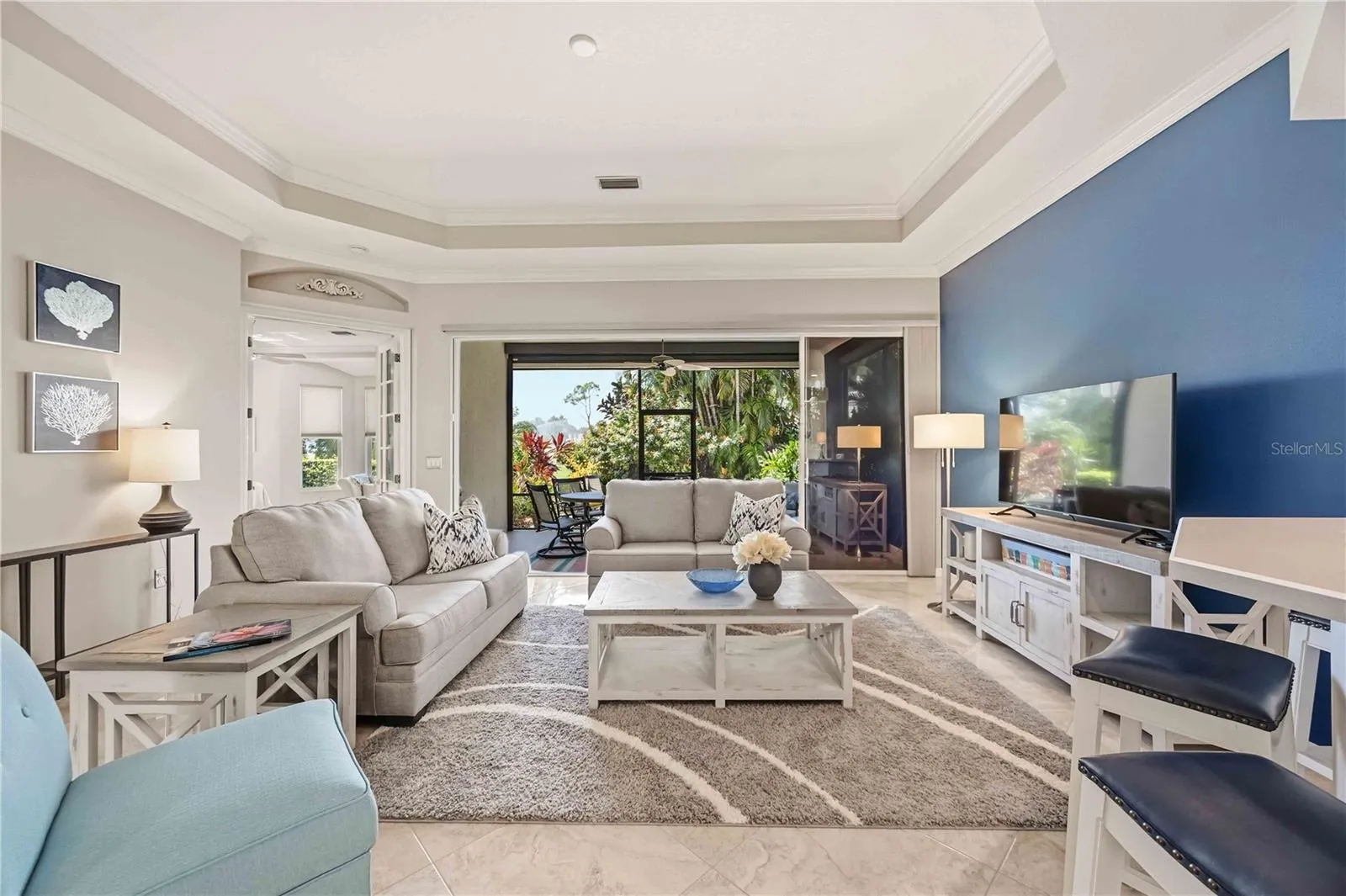 Living Room and Outdoor Screen Room -