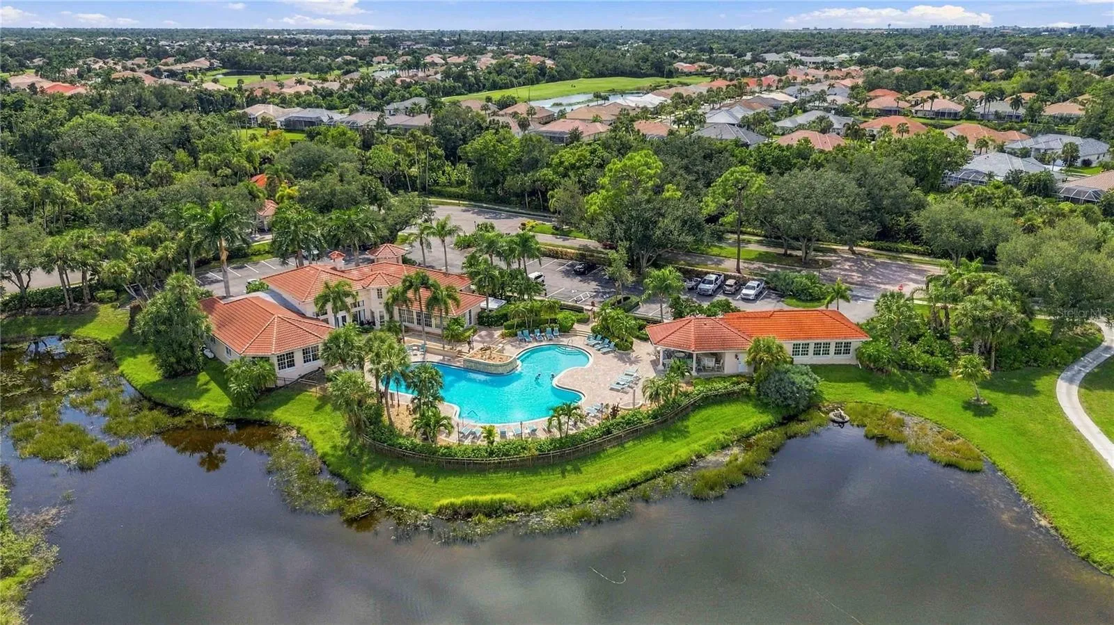 Pool and Amenity Center aerial