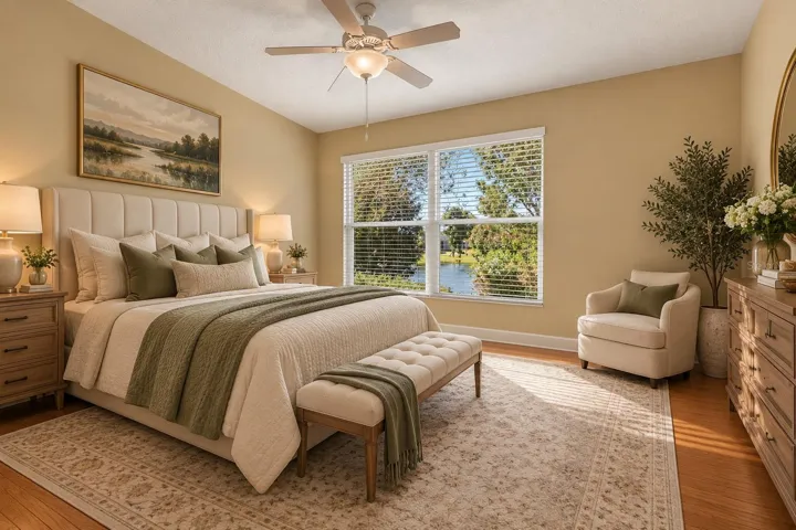 Master Bedroom with lake view.
