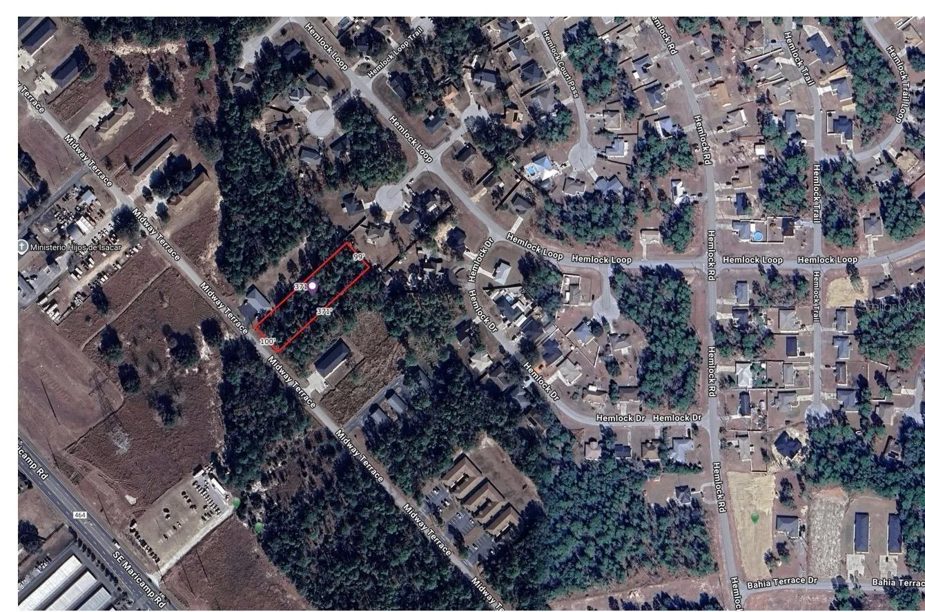 Aerial photo of the property.