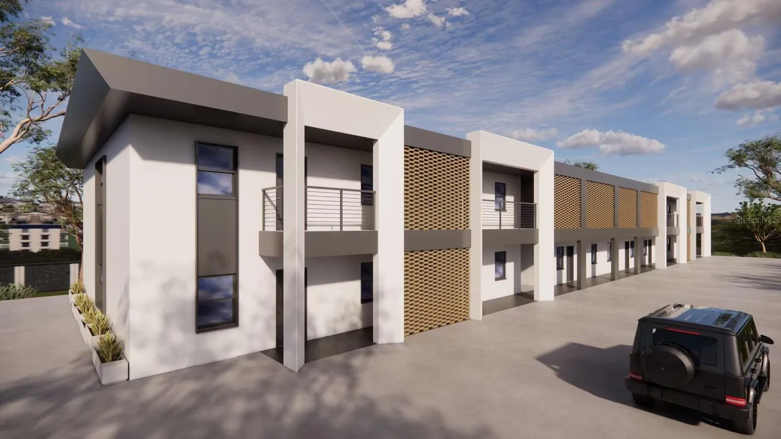 Conceptual rendering of the proposed 12-unit multifamily development.