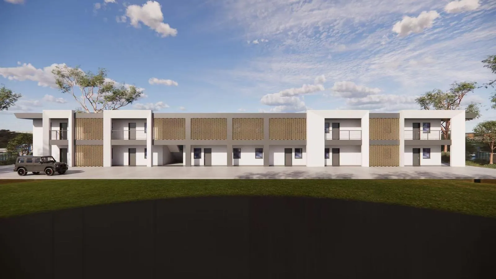 Conceptual rendering of the proposed 12-unit multifamily development.