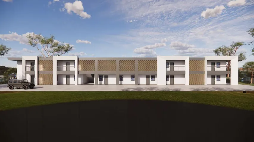 Conceptual rendering of the proposed 12-unit multifamily development.