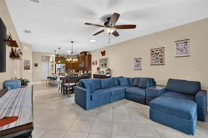 A roomy living area makes it easy to stretch out, settle in and arrange the space around the way you live