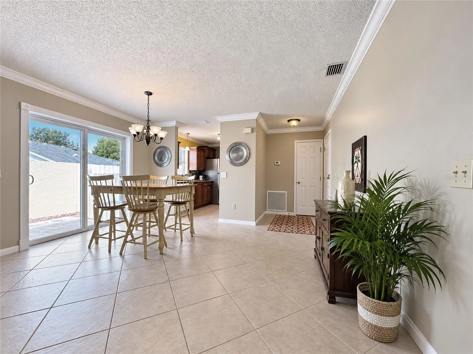 Spacious dining area