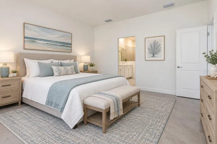 Virtually Staged Primary Bedroom