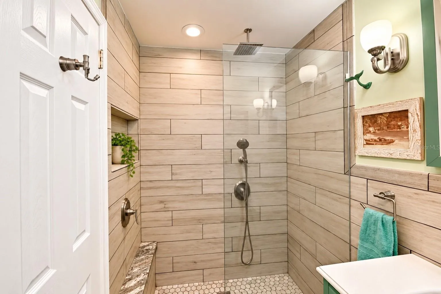 Guest bathroom shower.