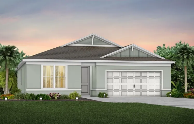Exterior Design. Artistic rendering for this new construction home. Pictures are for illustrative purposes only. Elevations, colors and options may vary.