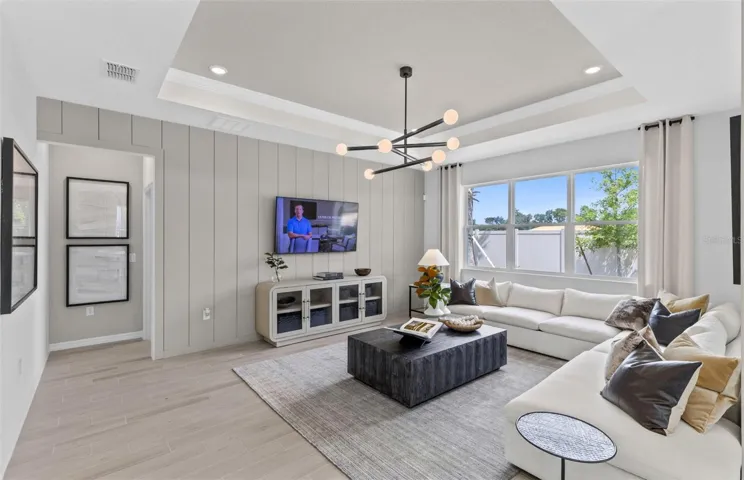 Model Home Design Only. Pictures and furnishings are for illustrative purposes only. Elevations, colors and options may vary. Furniture is for model home staging only.