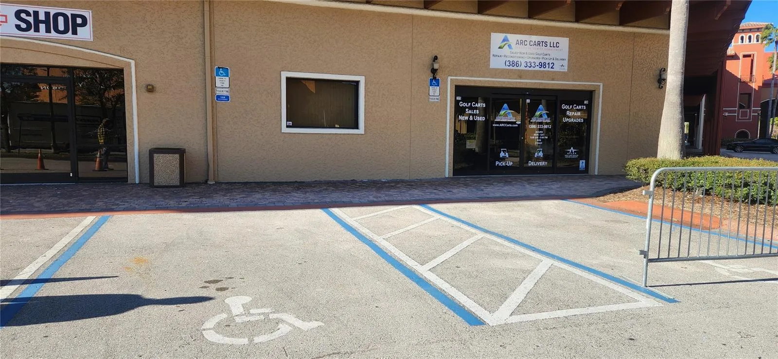Designated handicap parking