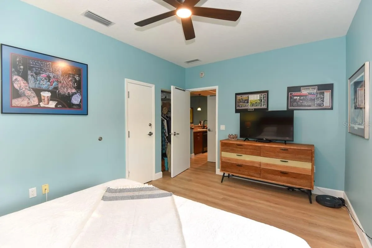 Primary bedroom with luxury linens