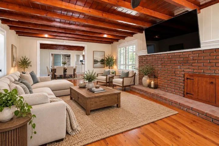 Virtually Staged Living Room
