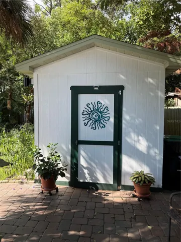 Front of shed