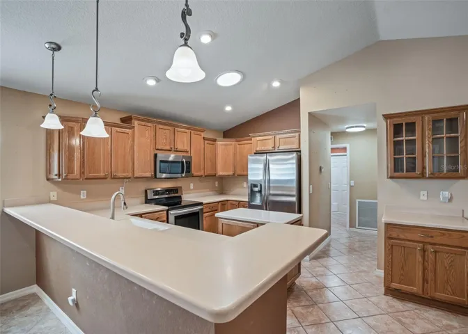 Kitchen w/Corian Countertops