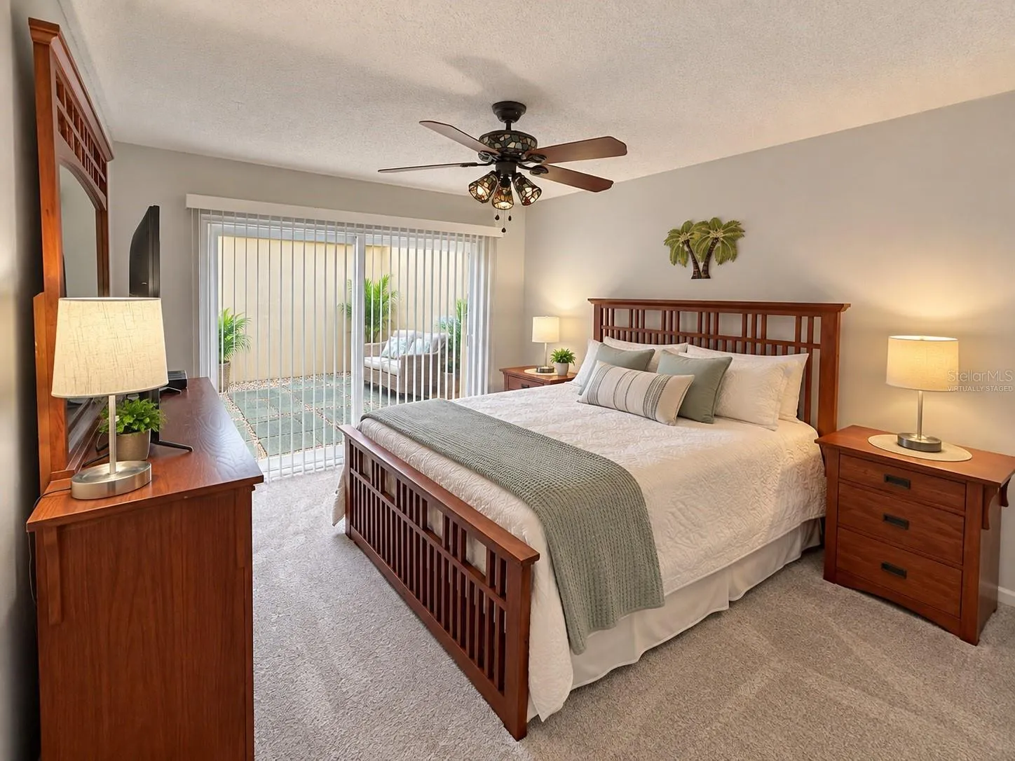 Virtually Staged Master Bedroom