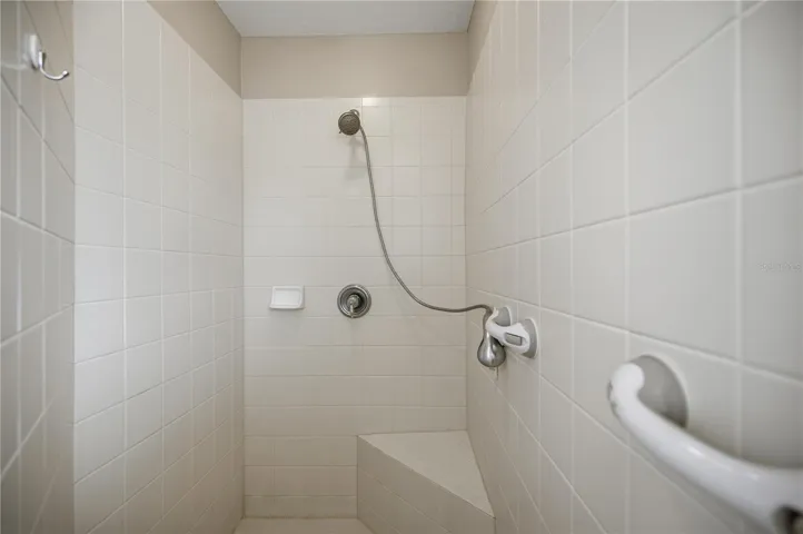 Walk-in shower in primary bathhroom