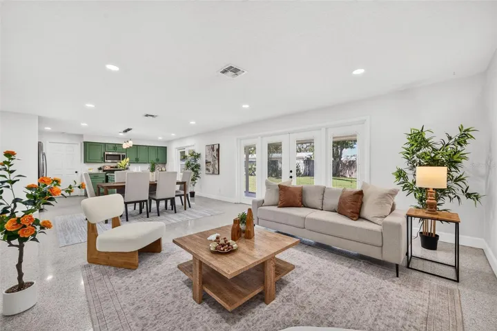 Terrazzo floors throughout house