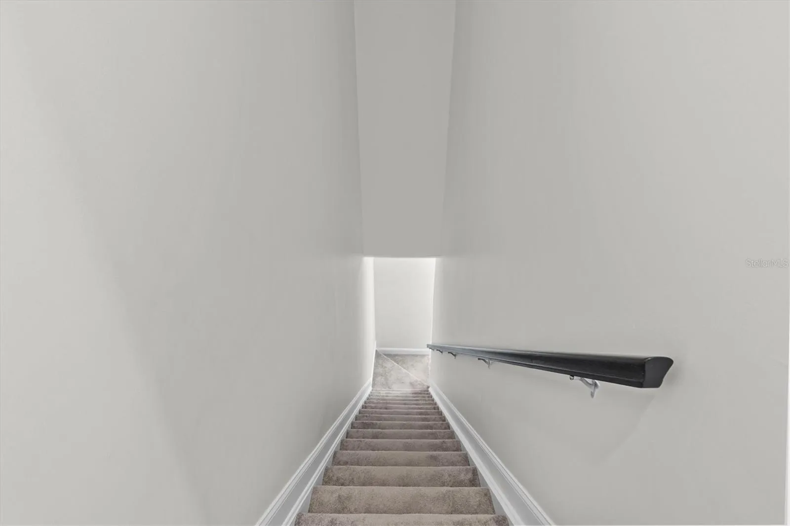 Stairs from garage to in-law suite.