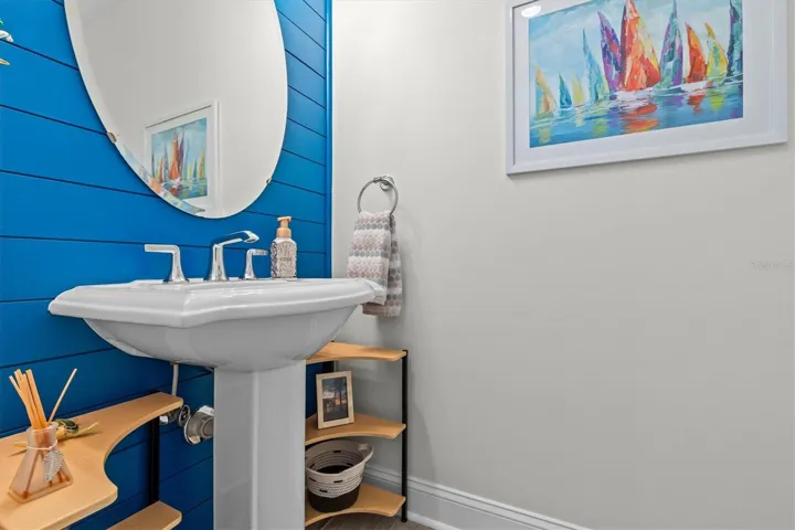 downstairs powder room