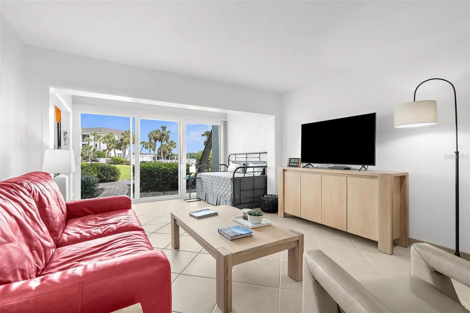 Living Space. Sit and enjoy the views of the intercoastal from the couch