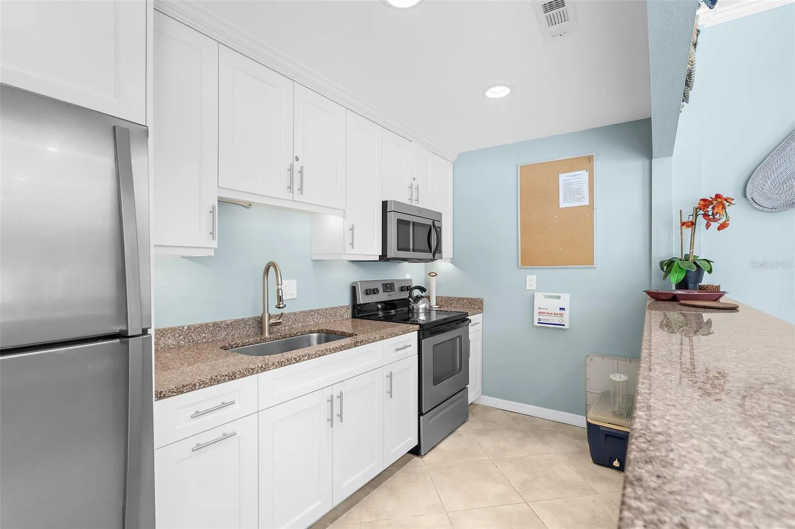 Community Room Kitchen.  Warm up or cook a great dish to share with friends or at a community event.
