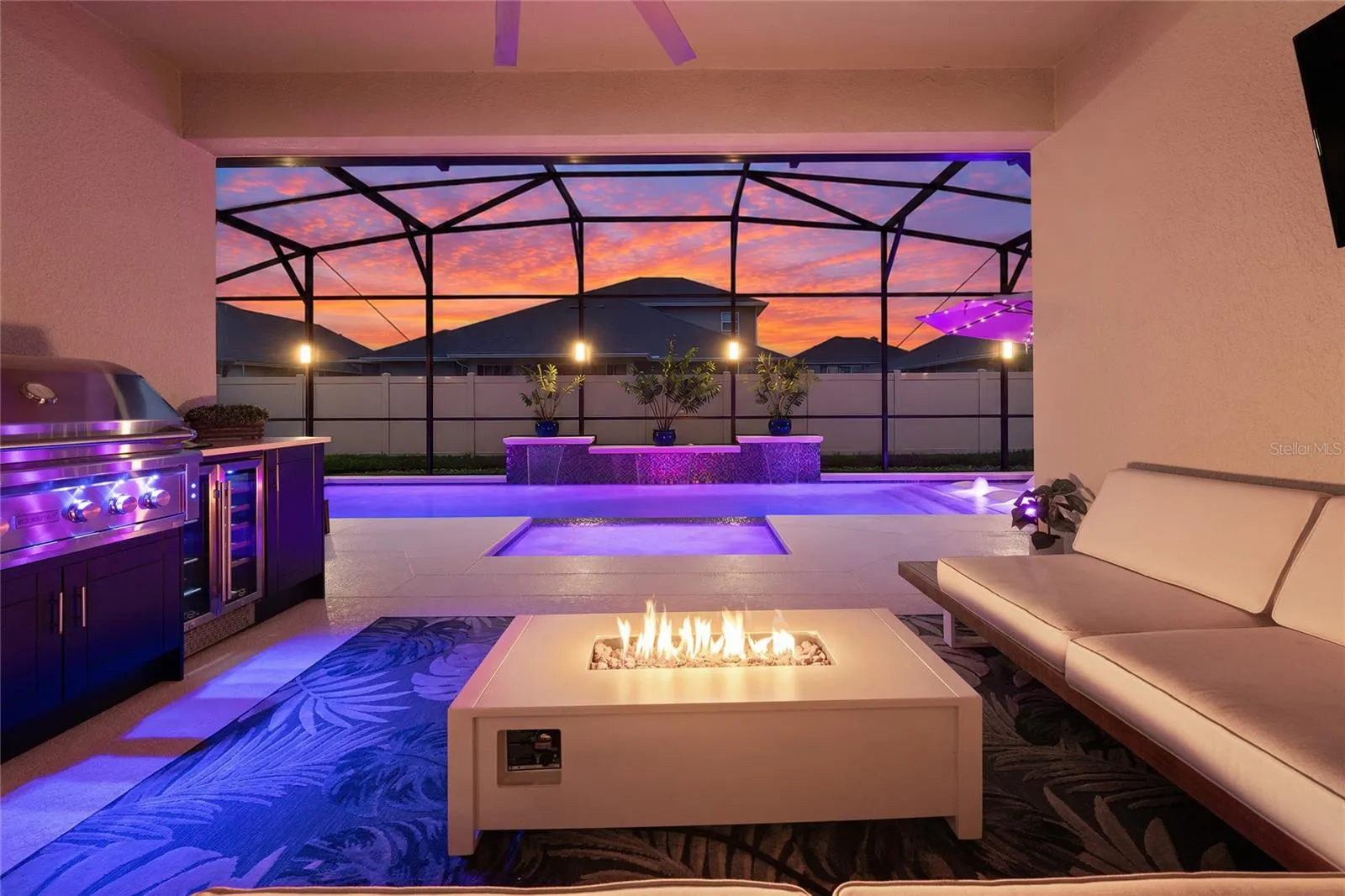 Virtually Enhanced Sunset- Outdoor Kitchen
