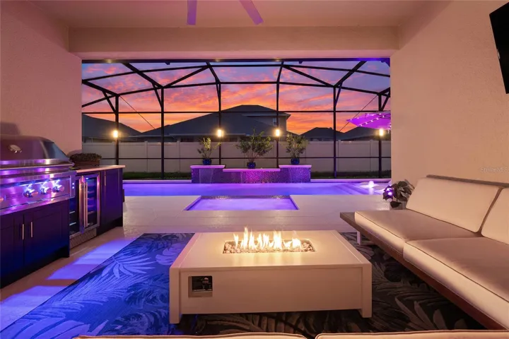 Virtually Enhanced Sunset- Outdoor Kitchen