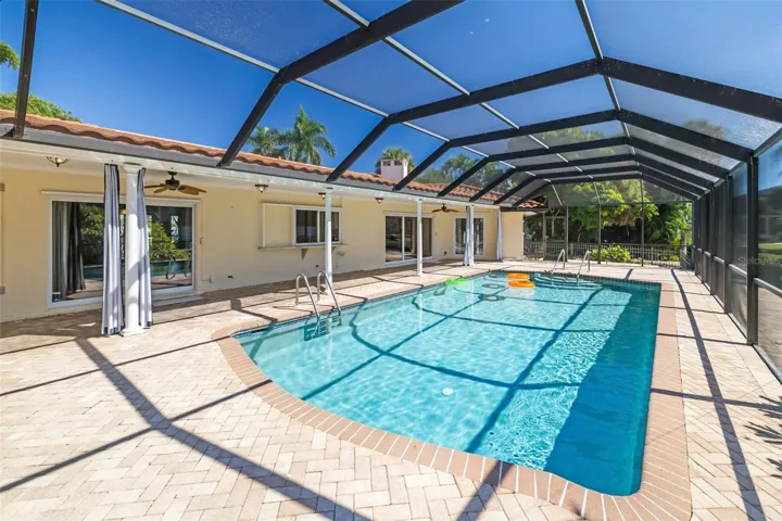 Pool with enclosed lanai