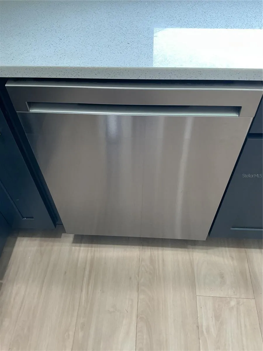 Sleek new stainless dishwasher