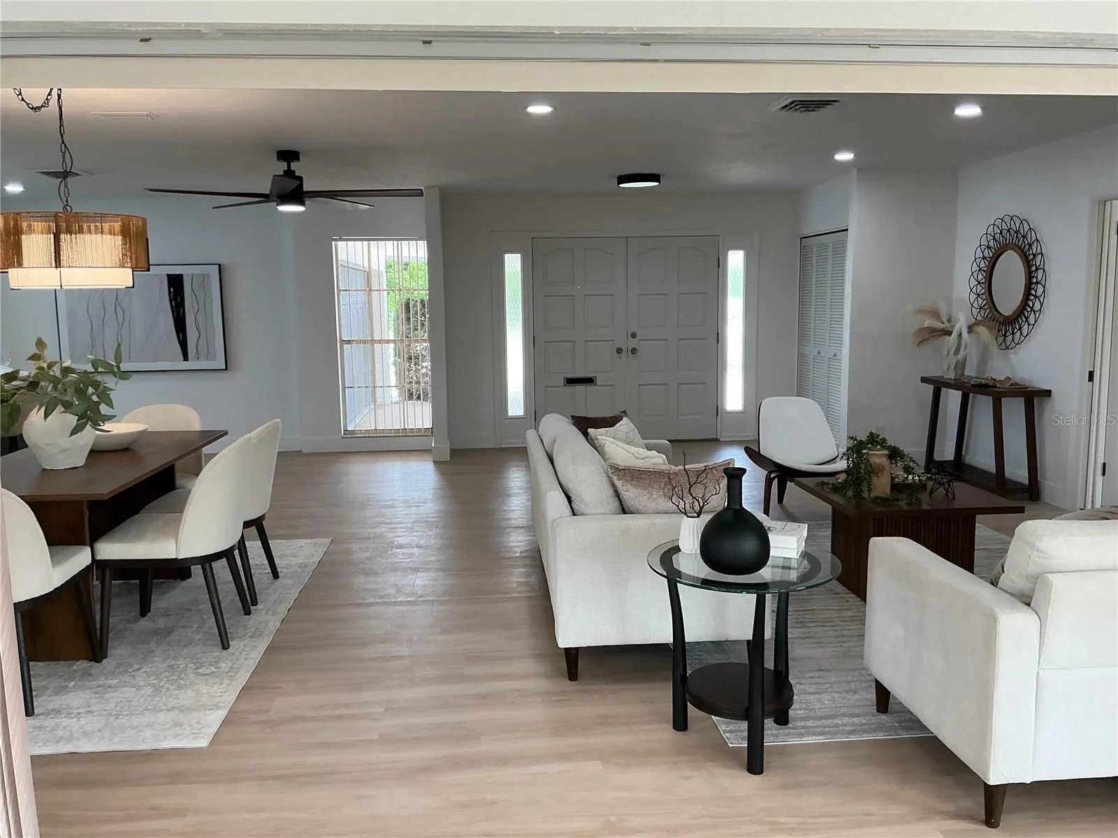 Looking back to the front door