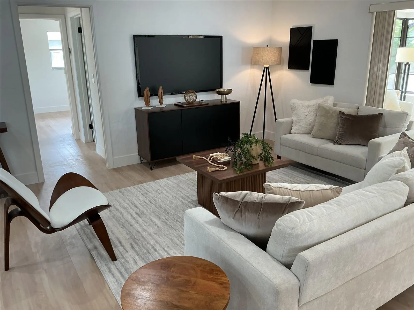 Cozy family room area of the great room