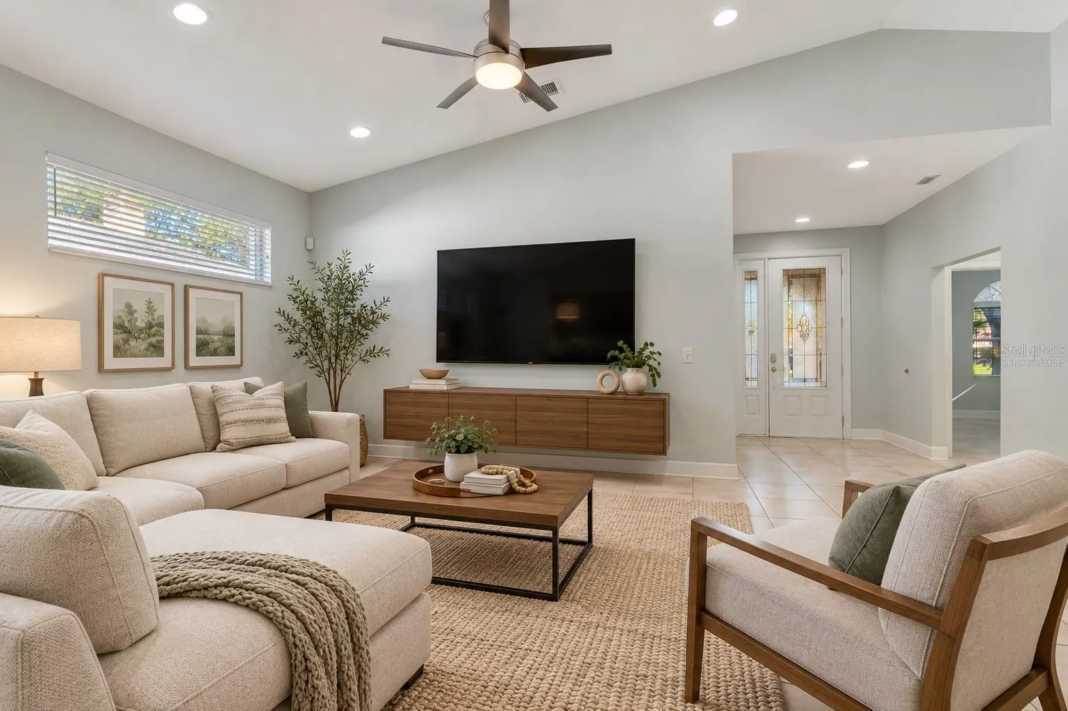 Virtually Staged Living Room