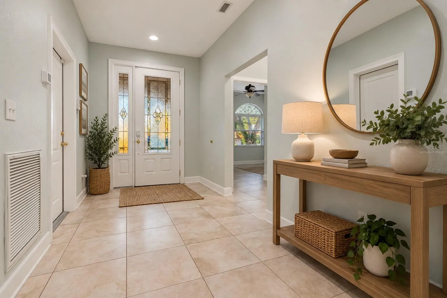 Virtually Staged Spacious Entryway