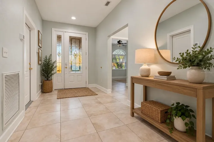 Virtually Staged Spacious Entryway