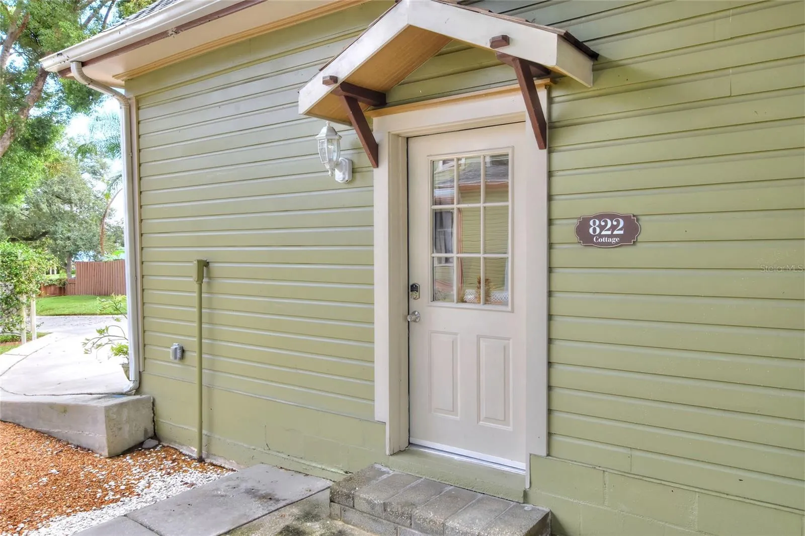 Entrance to detached studio
