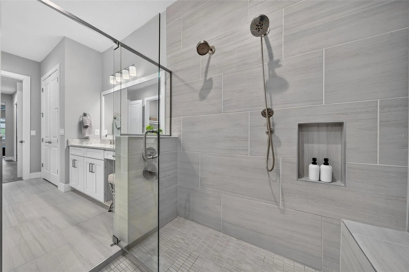 Glass-Enclosed Shower
