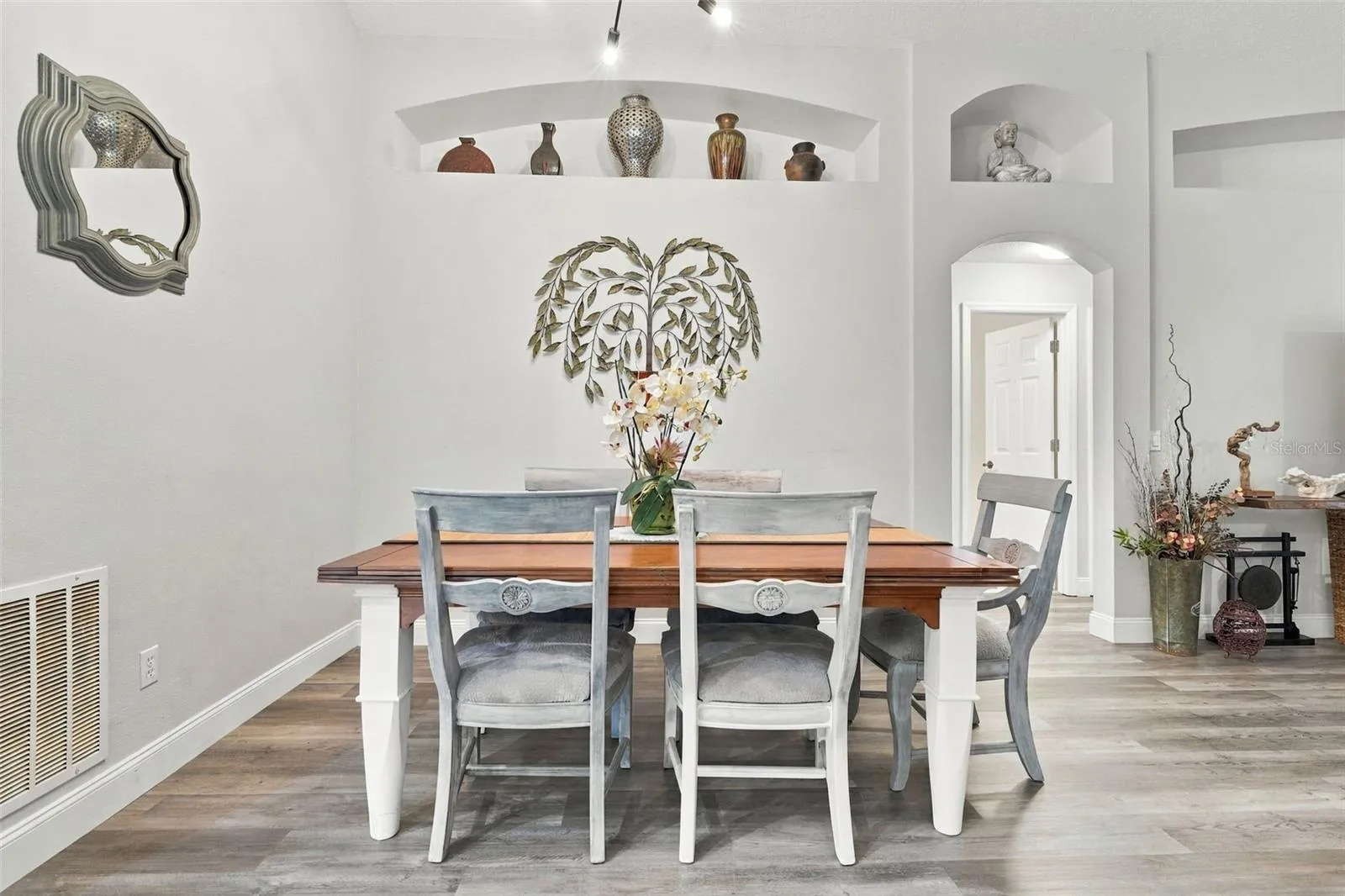 The dining area is adjacent to the main living area.