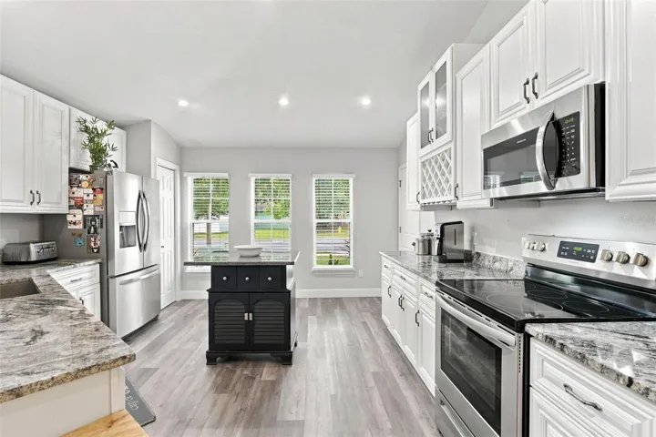 This huge kitchen has been completely remodeled!