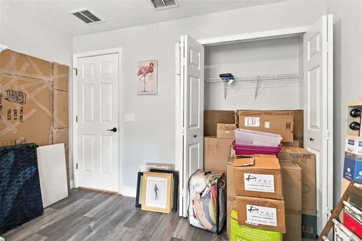 Bedroom #3 is currently being utilized for storage.