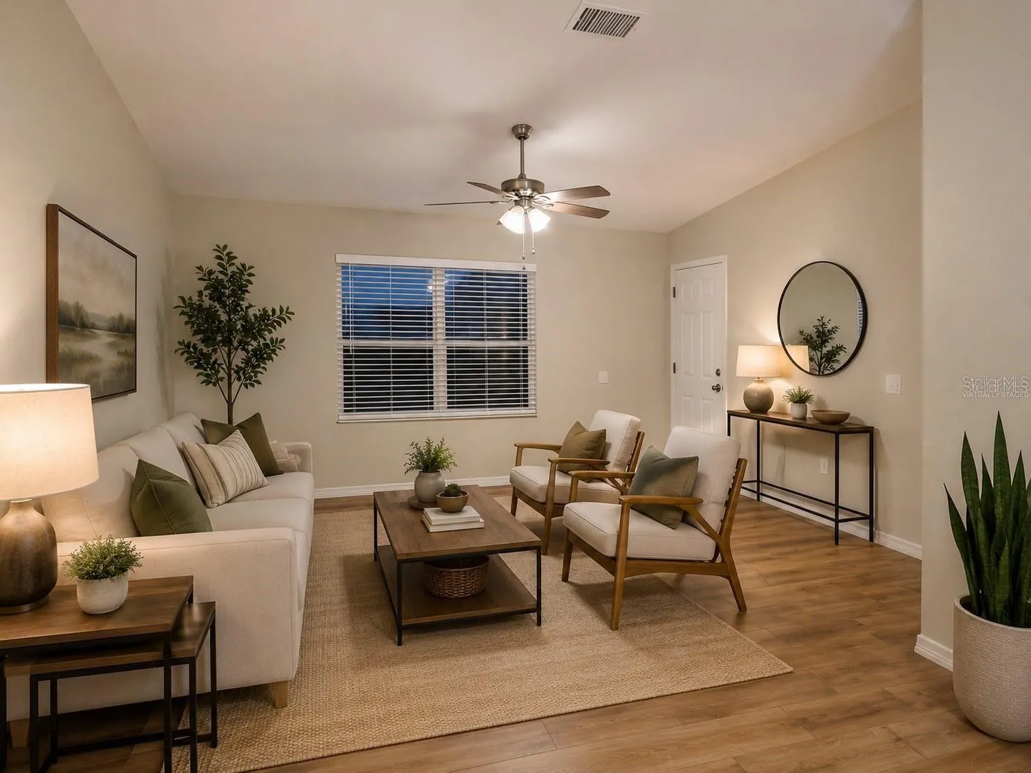 Staged living room