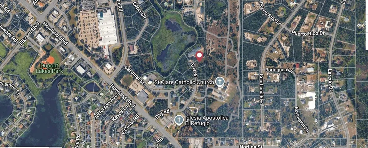 Aerial view of the 2991 Day Road multifamily development site. Property boundary lines are approximate.