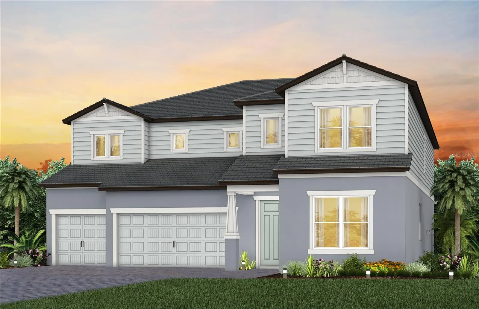Exterior Rendering, Elevation C1
