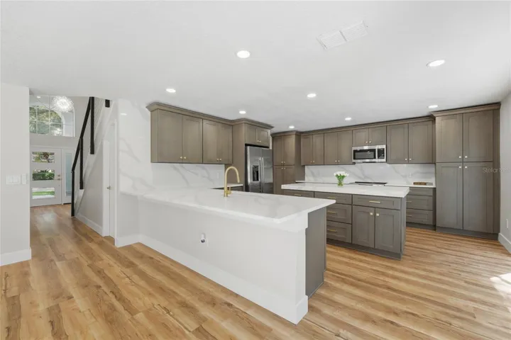 Fully remodeled luxury kitchen featuring premium finishes
