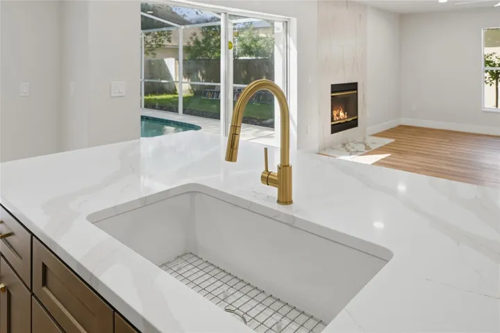 White fireclay undermount sink