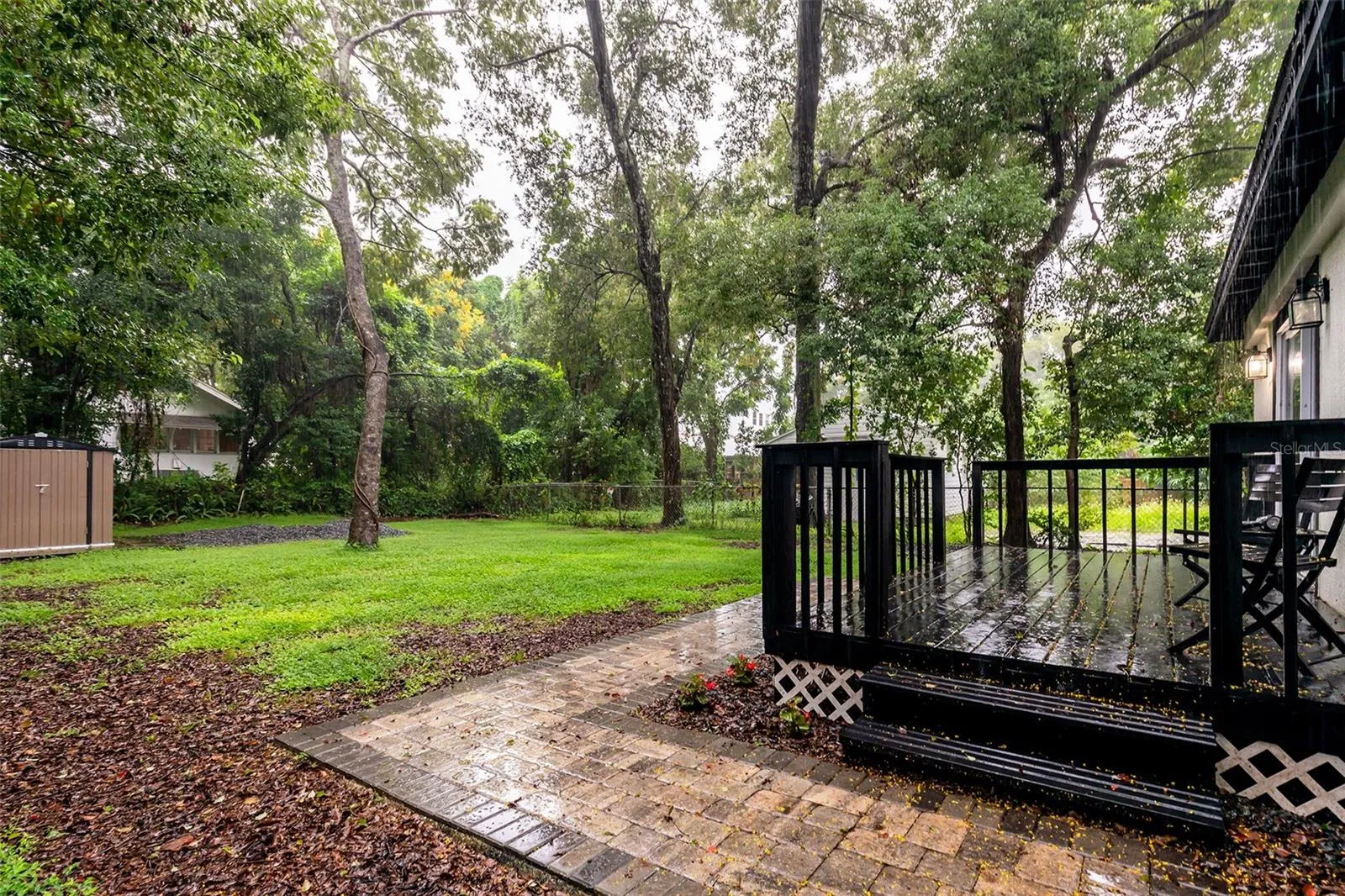 Backyard + Open Wood Deck