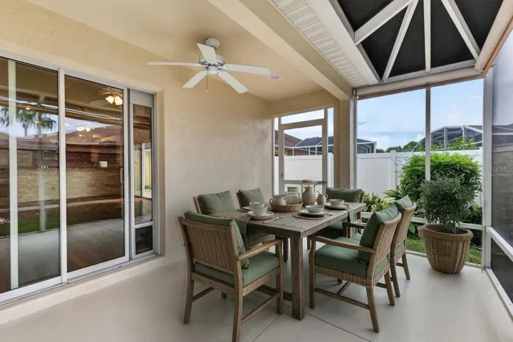 Lanai with Extended Birdcage-Virtually Staged