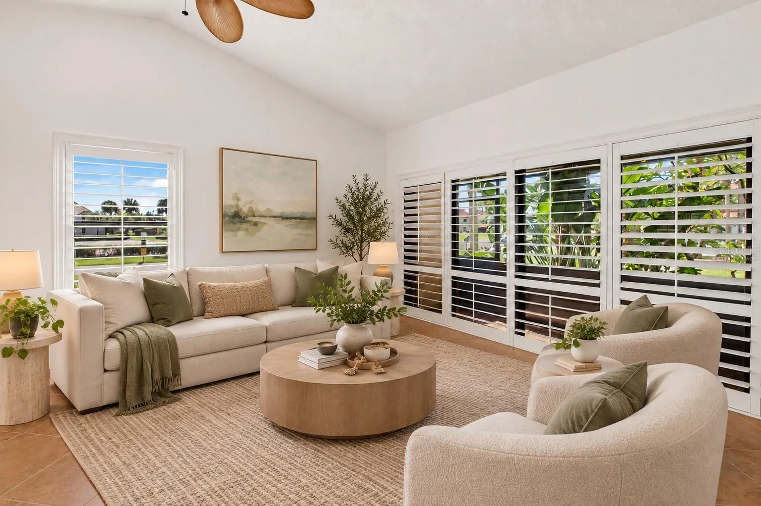 Virtually Staged Living Room
